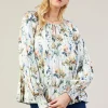 Amani Floral Print Pleated Blouse