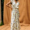 Amani Floral Print Sleeveless Maxi Dress