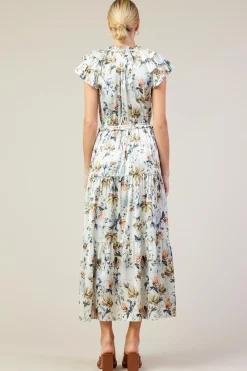 Amani Floral Print Sleeveless Maxi Dress