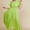Andrea Poplin Midi Dress