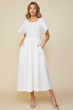 Andrea Poplin Midi Dress