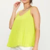 Back Strap Detail Pleated Cami