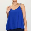 Back Strap Detail Pleated Cami