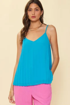 Back Strap Detail Pleated Cami