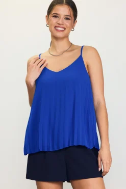 Back Strap Detail Pleated Cami