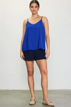 Back Strap Detail Pleated Cami