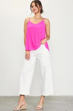 Back Strap Detail Pleated Cami