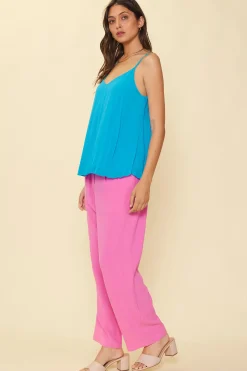 Back Strap Detail Pleated Cami