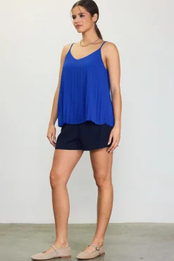 Back Strap Detail Pleated Cami