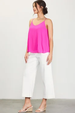 Back Strap Detail Pleated Cami