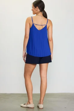 Back Strap Detail Pleated Cami