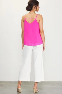 Back Strap Detail Pleated Cami