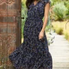 Blake Print Tiered Maxi Dress