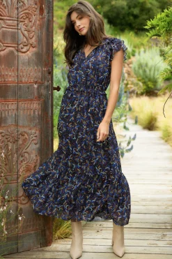 Blake Print Tiered Maxi Dress