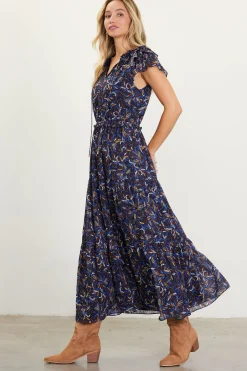 Blake Print Tiered Maxi Dress