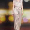 Blush Metallic Foil Print Jumpsuit