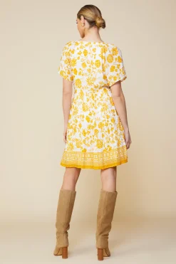 Border Print Mini Dress