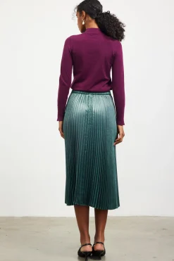 Button Detail Mock Neck Sweater