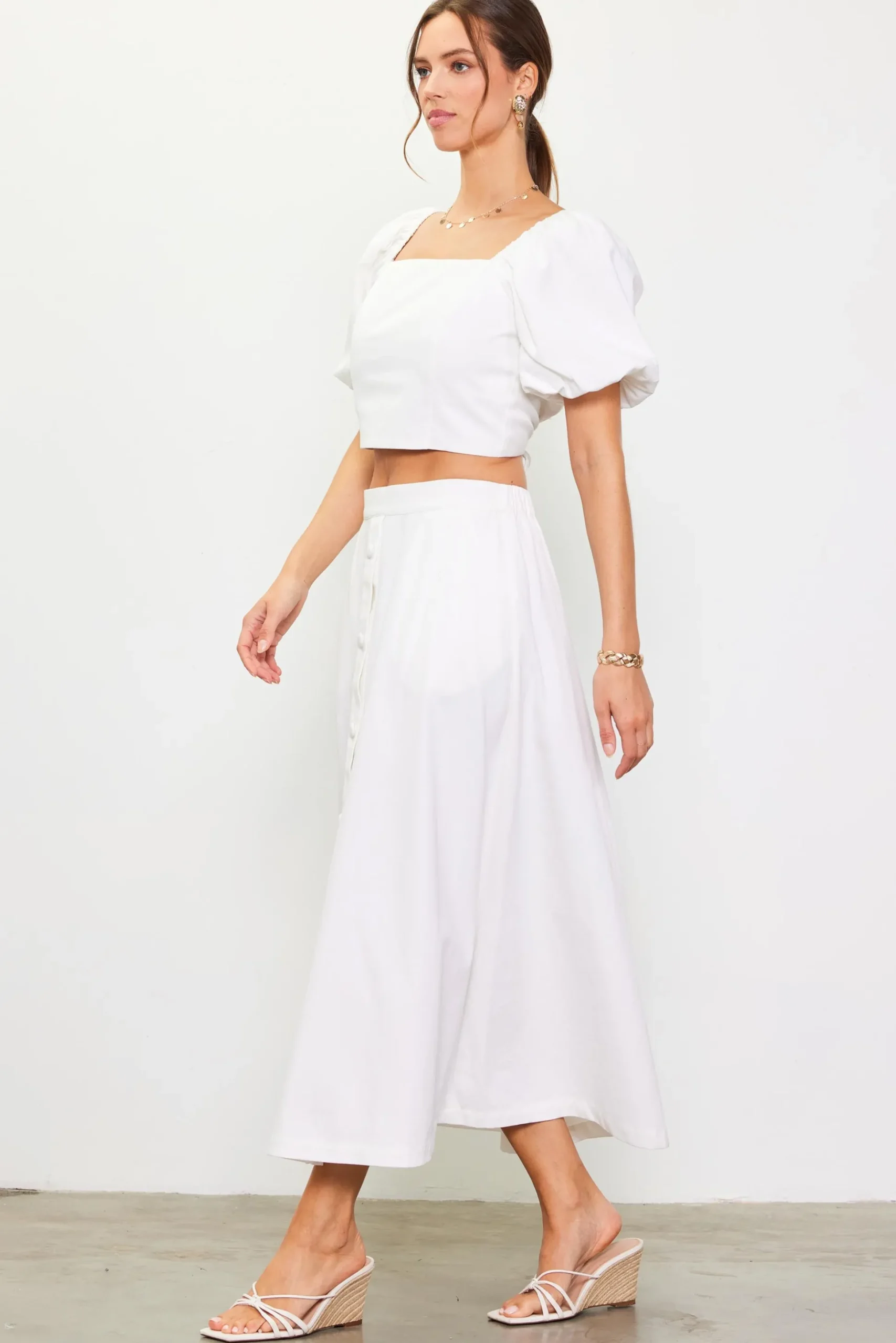 Button Down Maxi Skirt