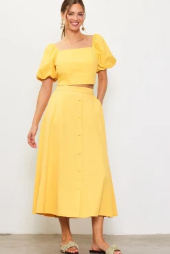 Button Down Maxi Skirt