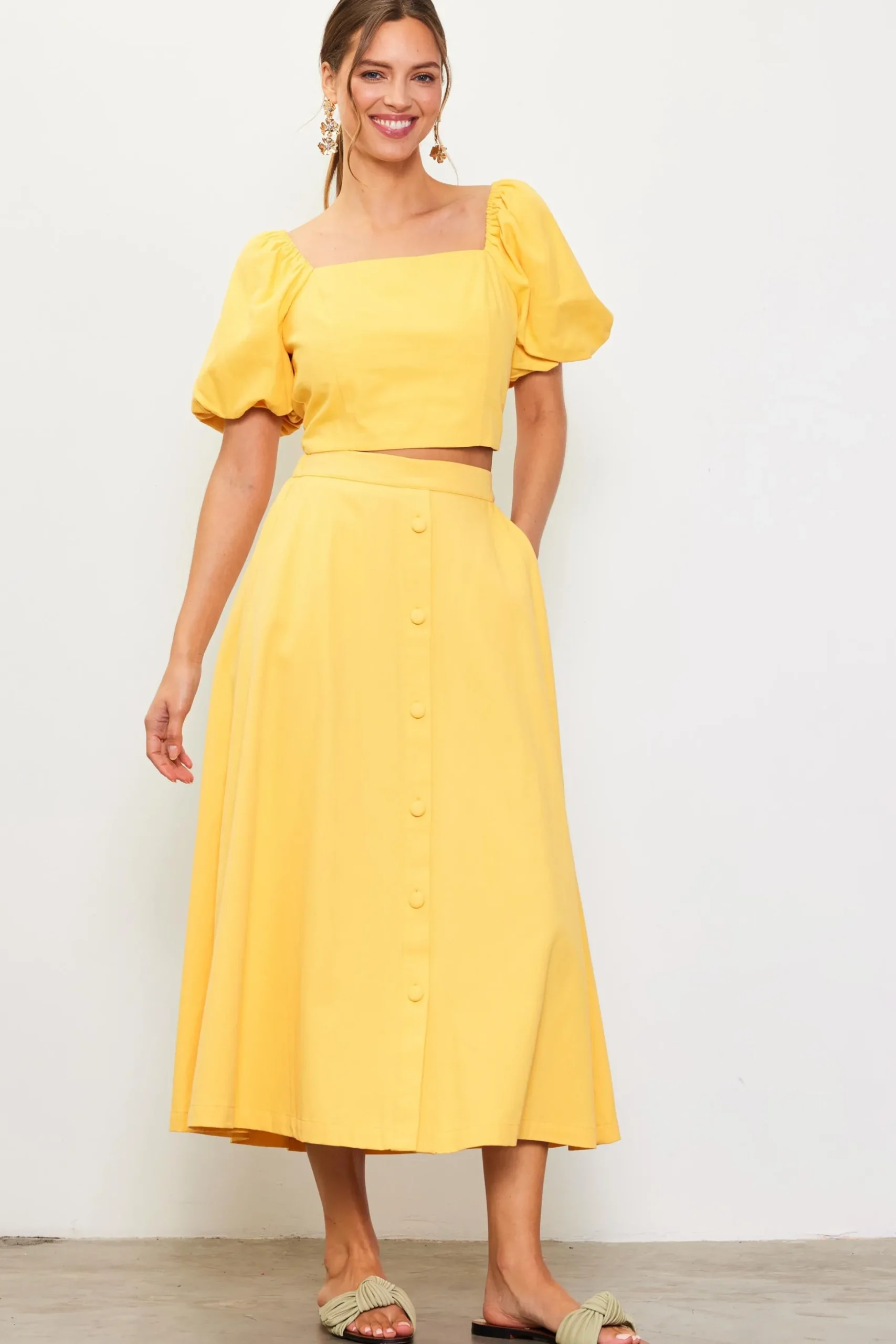 Button Down Maxi Skirt