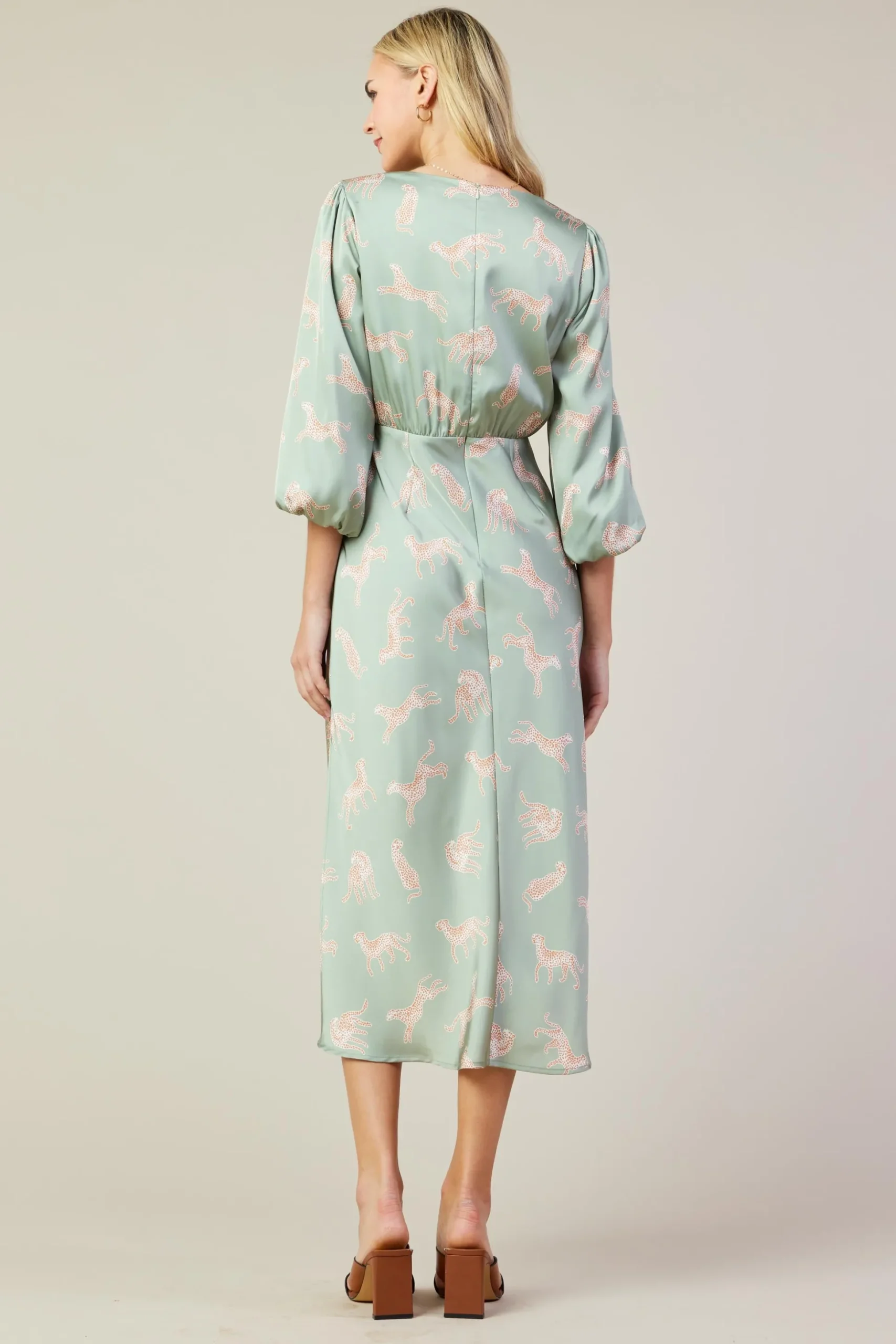 Cheetah Print Midi Dress
