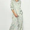 Cheetah Print Satin Long Pants
