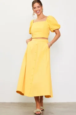 Cinch-Back Square Neck Top