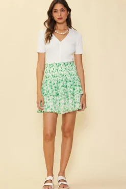 Clip Dot Smock Waist Skirt