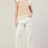 Cotton Twill Crop Pants