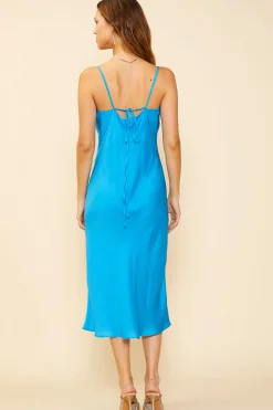 Cowl Neck Bias Dress
