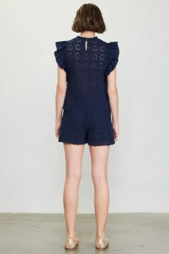 Crochet Flutter Sleeve Top