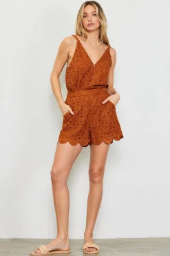 Crochet Lace High Waist Shorts