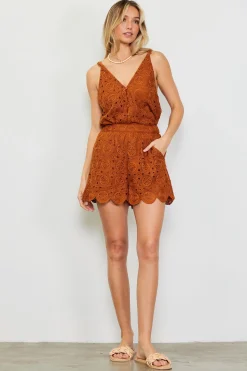Crochet Lace High Waist Shorts