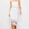 Crochet Midi Skirt with Fringe Detail