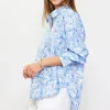 Daphne Floral Print Button Down Blouse