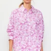 Daphne Floral Print Button Down Blouse