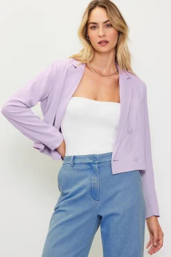 Double Breasted Crop Blazer
