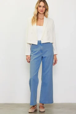Double Breasted Crop Blazer