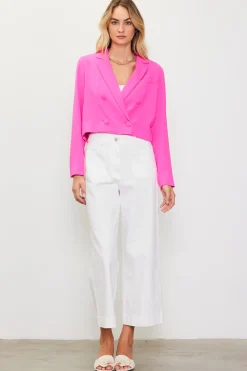 Double Breasted Crop Blazer