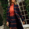 Double Breasted Plaid Coat
