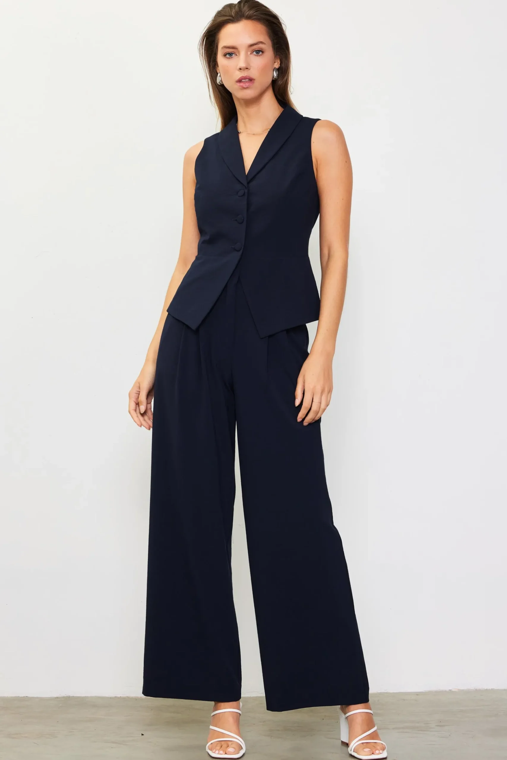 Double Pleated Wide Pants
