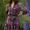 Edain Border Print Mini Dress