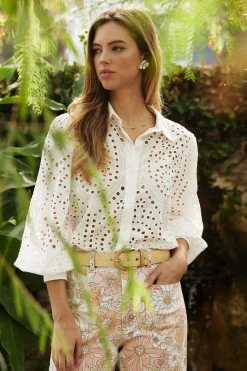 Eyelet Buttondown Shirt