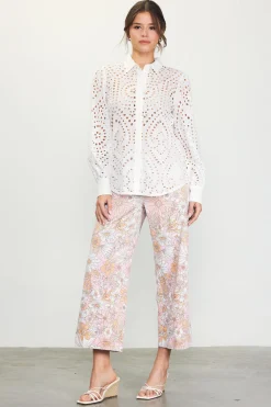 Eyelet Buttondown Shirt