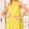 Eyelet Lace Mini Dress