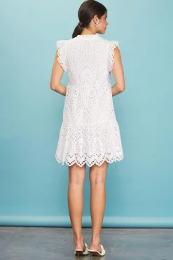 Eyelet Mini Dress