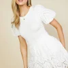 Eyelet Ruffle Skirt