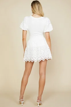 Eyelet Ruffle Skirt