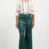 Faux Leather Wide Leg Pants